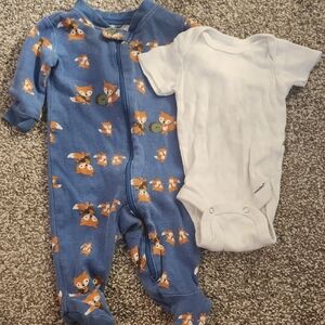 0-3 Month Sleeper and Onesie